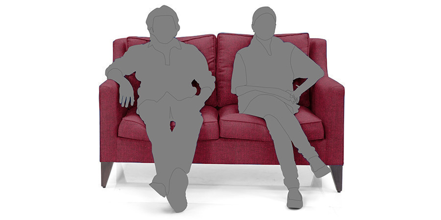 Fleming Fabric Sofa 3Seater (Maroon)